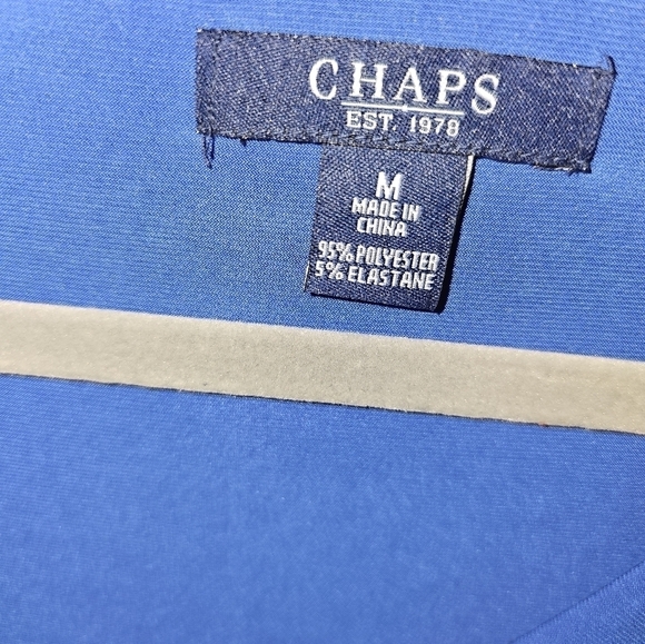 Chaps Woman’s Blue Faux Criss Cross Wrap Front Dress Size M NEW With Tags - Picture 2 of 4